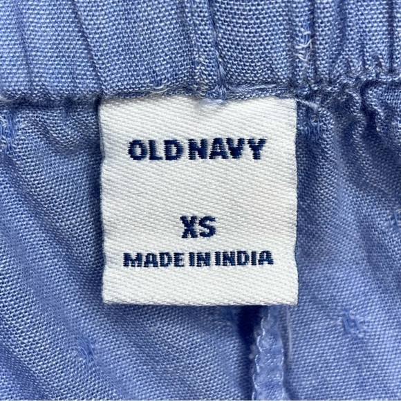 XS Old Navy Blue Embroidered Peasant Tunic Short Dress Boho Off Shoulder - Picture 6 of 7